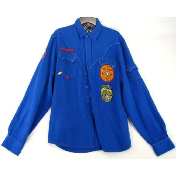 Acrylic Aviation Pilot Flyboy Blue Shirt - Picture 1 of 7